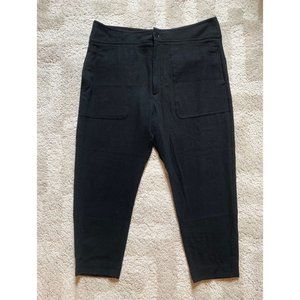 Zara Cropped Black Crepe Pants - xxl